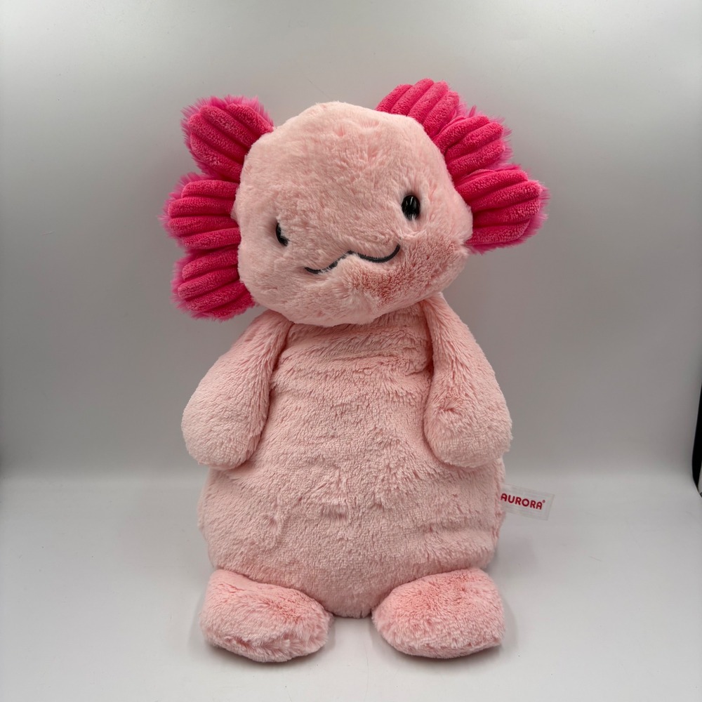 Aurora Spuddy Axolotl Plush Unisex Medium Pink Good Weighted Stuffed Animal